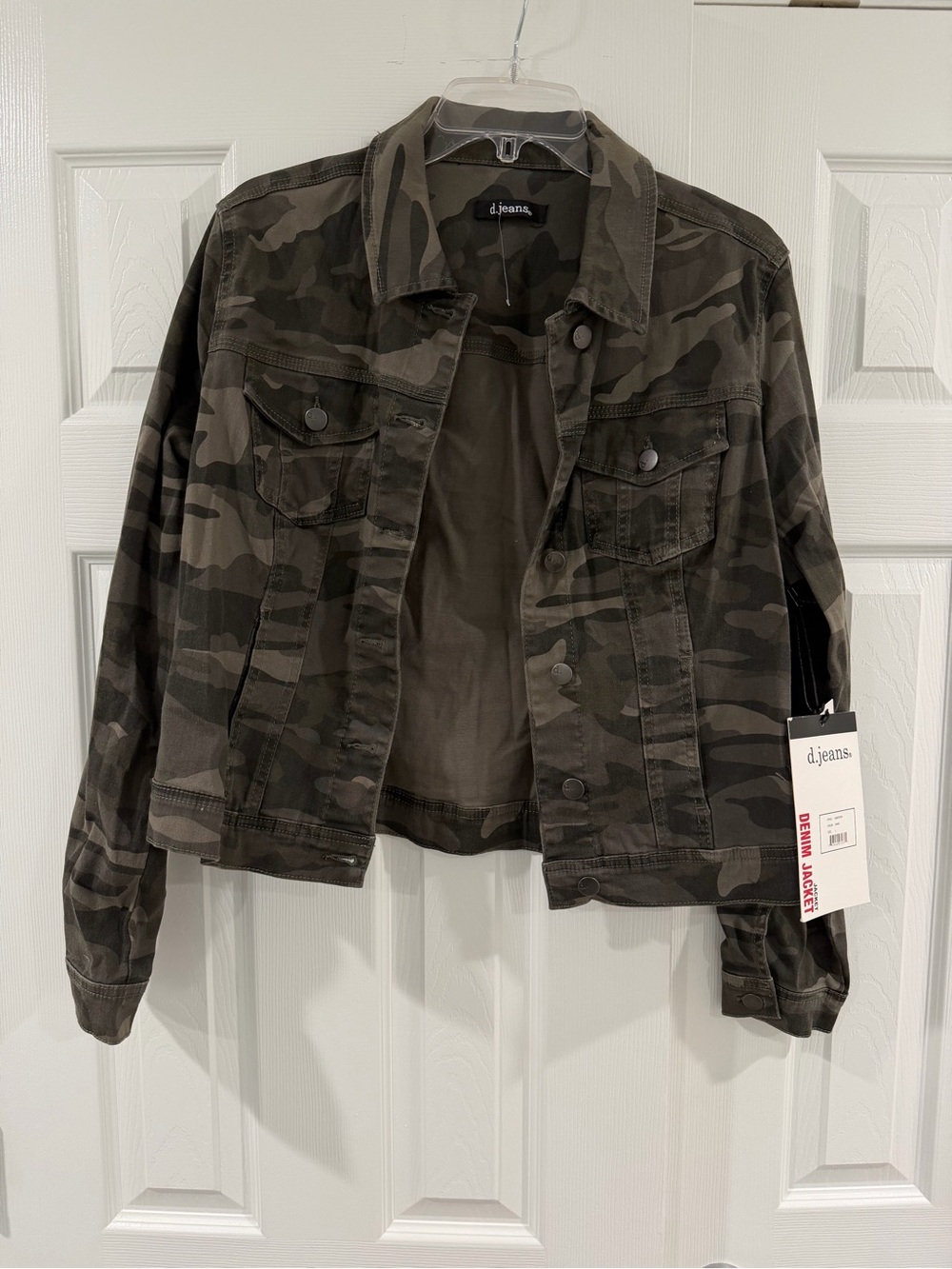 d. jeans Camouflage Denim Jacket - Dark Green & Black Tones